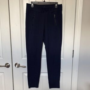 Soho Deep Navy Ponte Leggings with Faux Zip Pockets